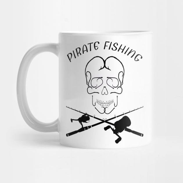 Pirate fishing,  Hook skull by Hook Ink